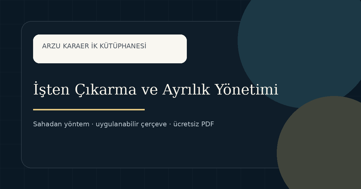 İşten Çıkarma konulu İK kaynak görseli
