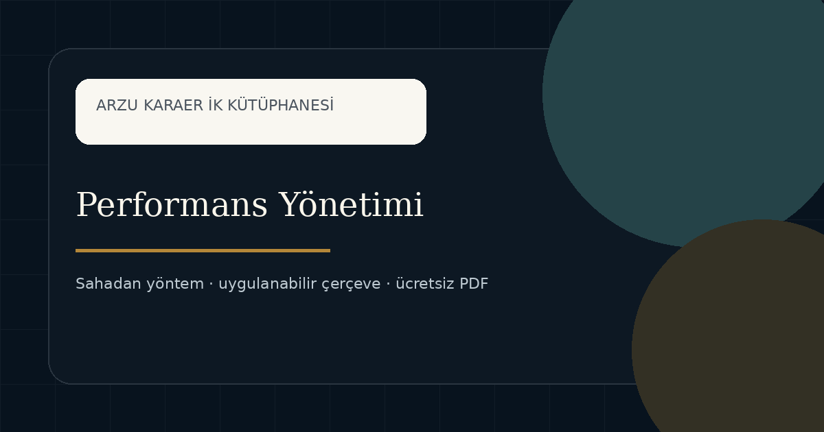 Performans Yönetimi konulu İK kaynak görseli