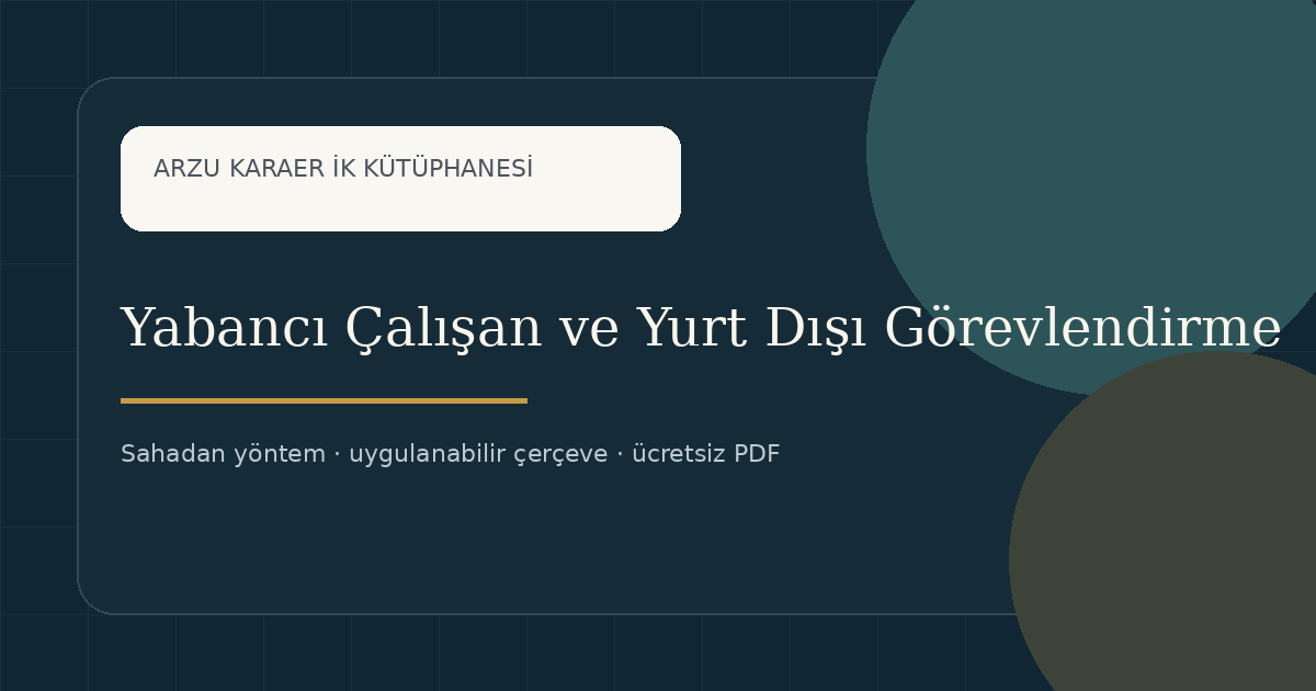 Yabancı Çalışan ve Yurt Dışı konulu İK kaynak görseli