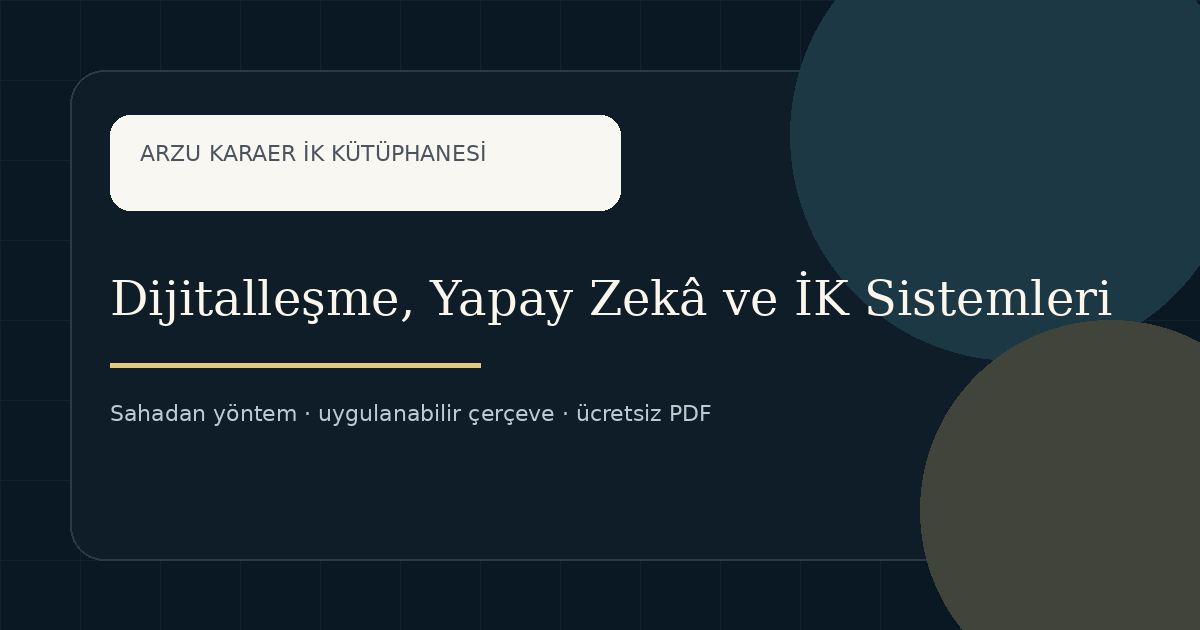 Dijitalleşme ve Yapay Zekâ konulu İK kaynak görseli