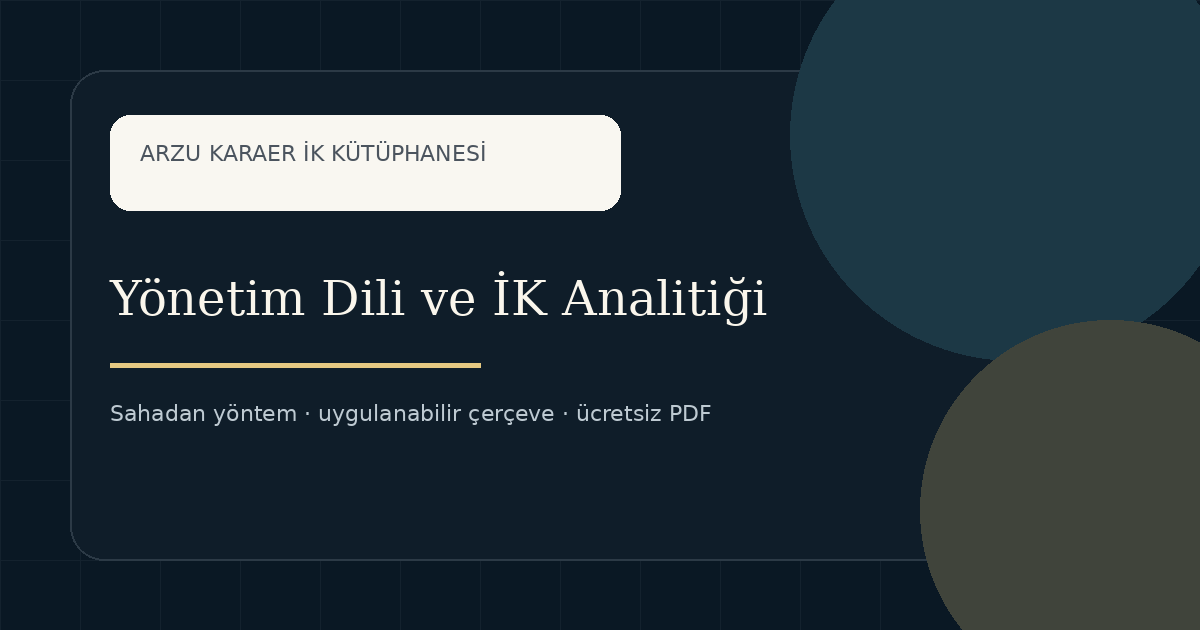Yönetim Dili ve İK Analitiği konulu İK kaynak görseli